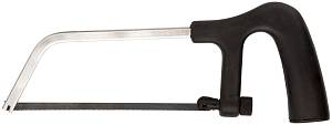 Ножовка по металлу мини 150 мм, пластиковая черная ручка КУРС