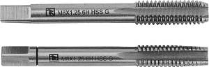 MT81S2 Набор метчиков T-COMBO двухпроходных ручных универсальных М8х1.0, HSS-G, 2 шт. Thorvik