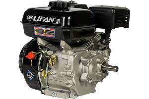 Двигатель LIFAN 168F-2D 7А (6,5 л.с., 4-хтактный, одноцилиндровый, с воздушным охлаждением, вал 20 мм, объем 196см³, катушка 7А, ручной/электрический стартер, вес 16 кг)