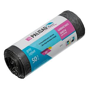Пакеты для мусора 60 л x 50 шт. серые, Home Palisad PALISAD Home Пакеты для мусора 60 л x 50 шт. серые, Home Palisad PALISAD Home
