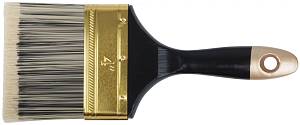Кисть флейцевая "Стайл", искусственная черно-белая щетина, деревянная ручка 4" (100 мм) FIT