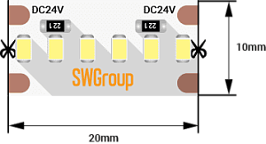 Лента светодиодная SWG SWG2A300