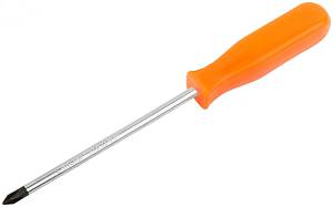 Отвертка &quot;Эконом&quot;, CrV сталь, пластиковая оранжевая ручка 5х100 мм РН1 FIT